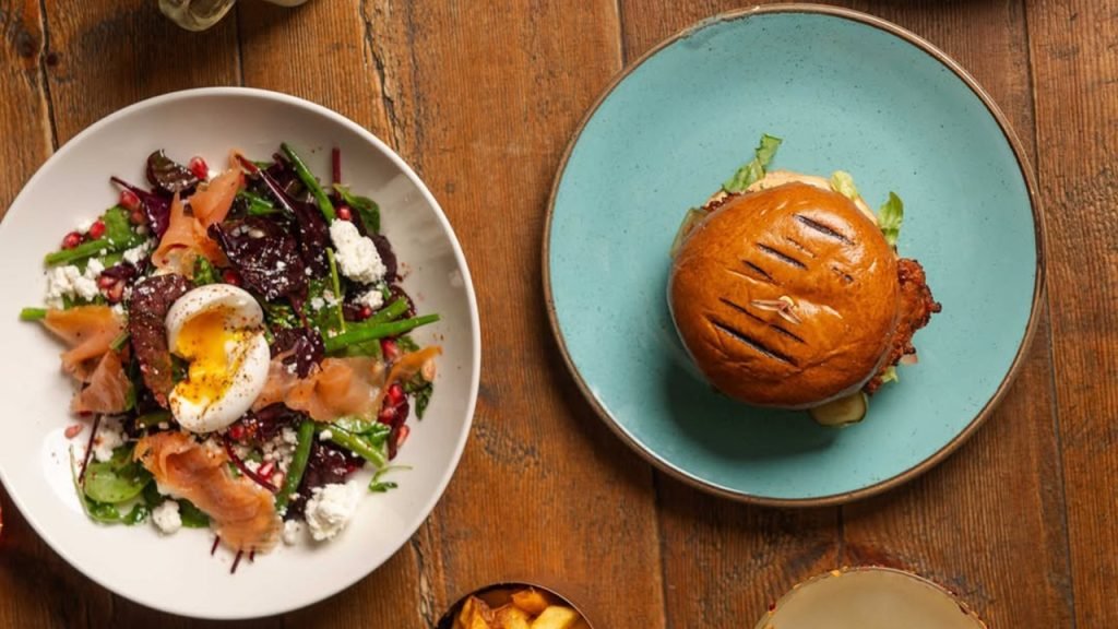 Burger with a special dish at Paradiso