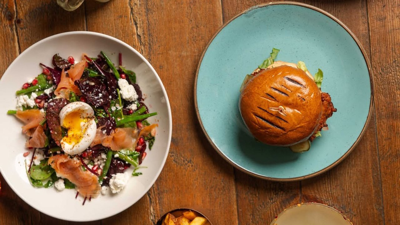 Burger with a special dish at Paradiso
